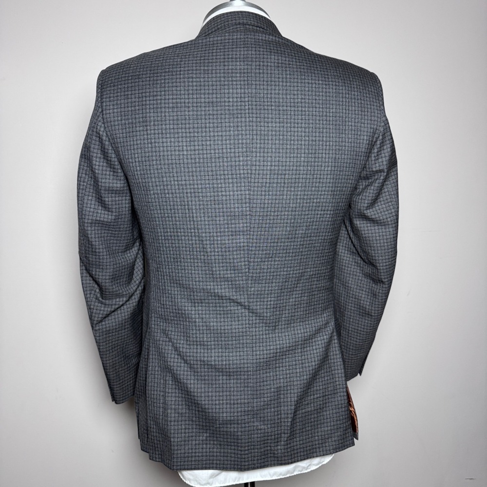 Jos. A. Bank Joseph Sportcoat Mens 42R Grey Mixweave Check Wool Blazer 2B - Picture 2 of 6